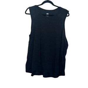 Athletic Works Black Sleeveless Tank Top XXL/2XG (20) 100% Recycled Polyester